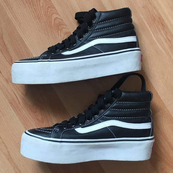 vans sk8 hi platform leather